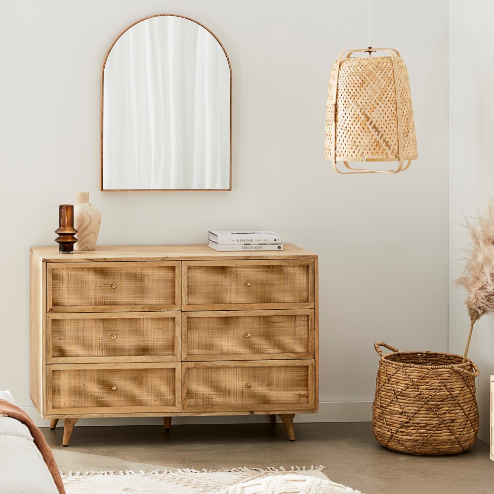 Anjuna Natural 6 Chest of Drawers