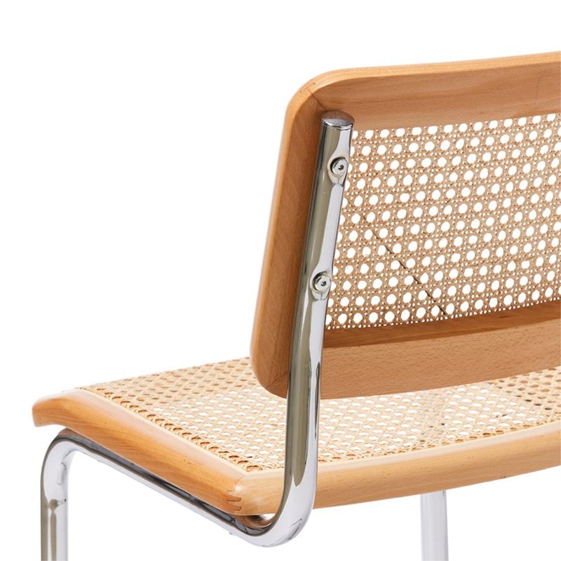 Somers Natural Rattan & Chrome Counter Stool