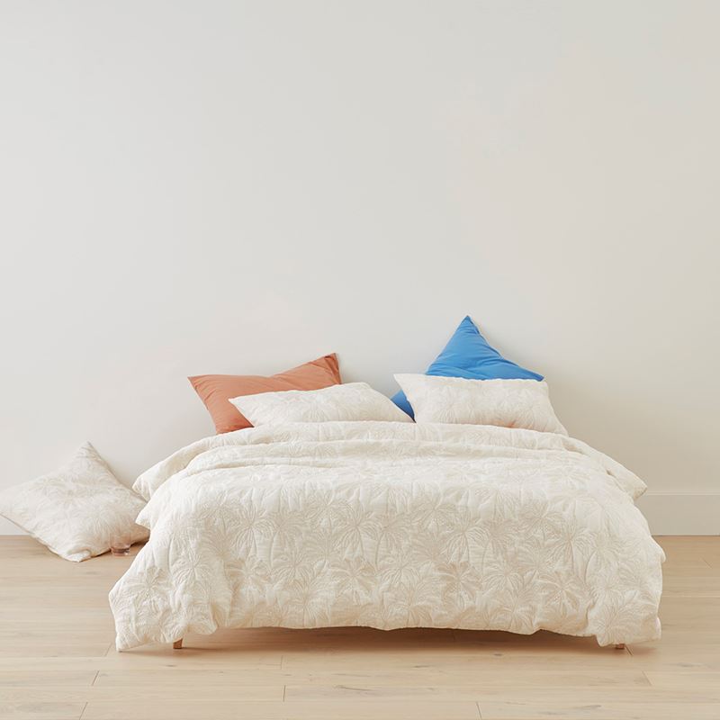 Coconut Palm Natural Quilted Pillowcases