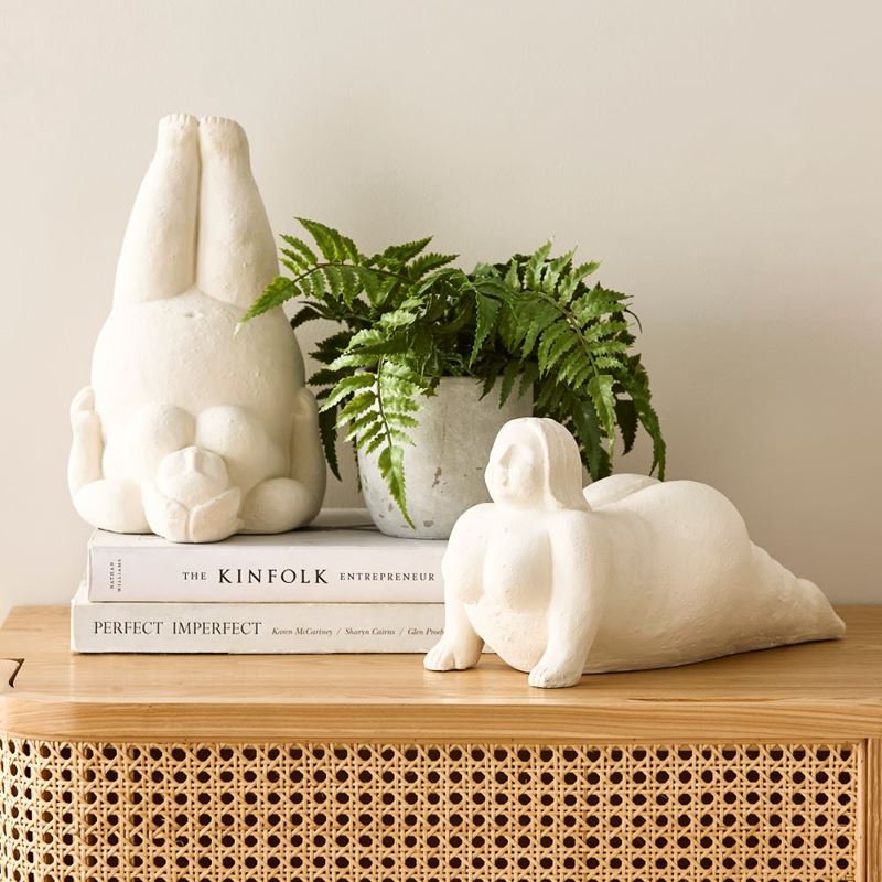 Yoga Romulus White Cobra Pose Statue