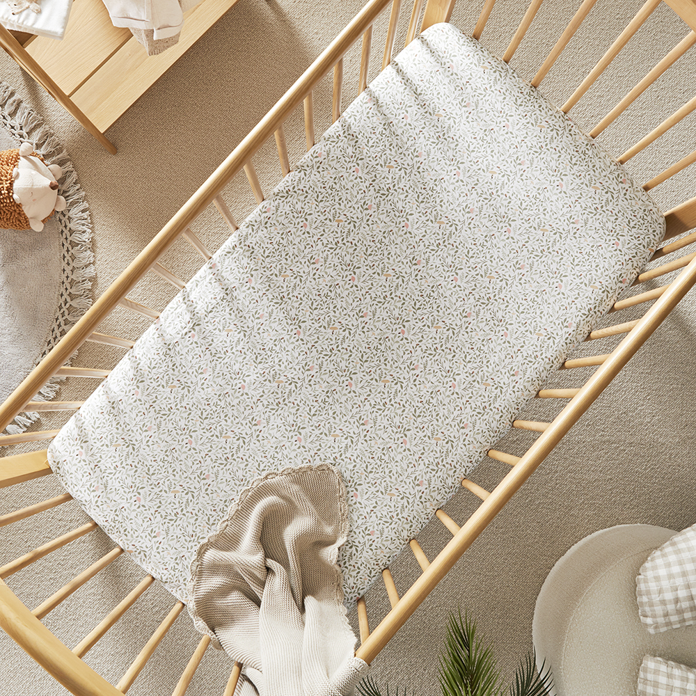 Forest Leaves Fern Jersey Fitted Sheets Pack of 2