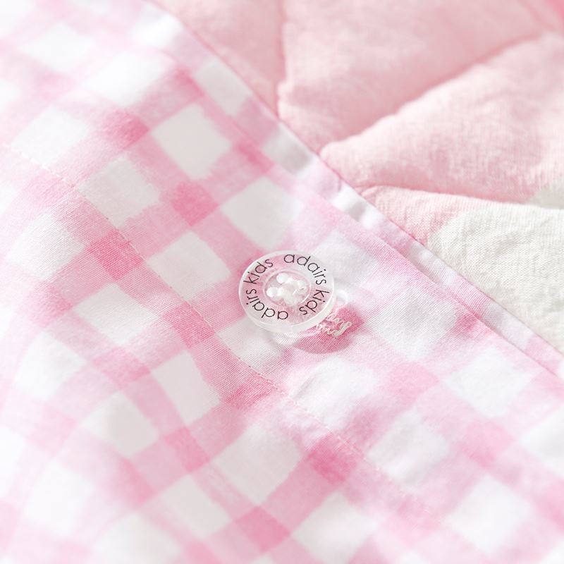 Yarn Dyed Bubblegum Pink Gingham Quilt Cover Set