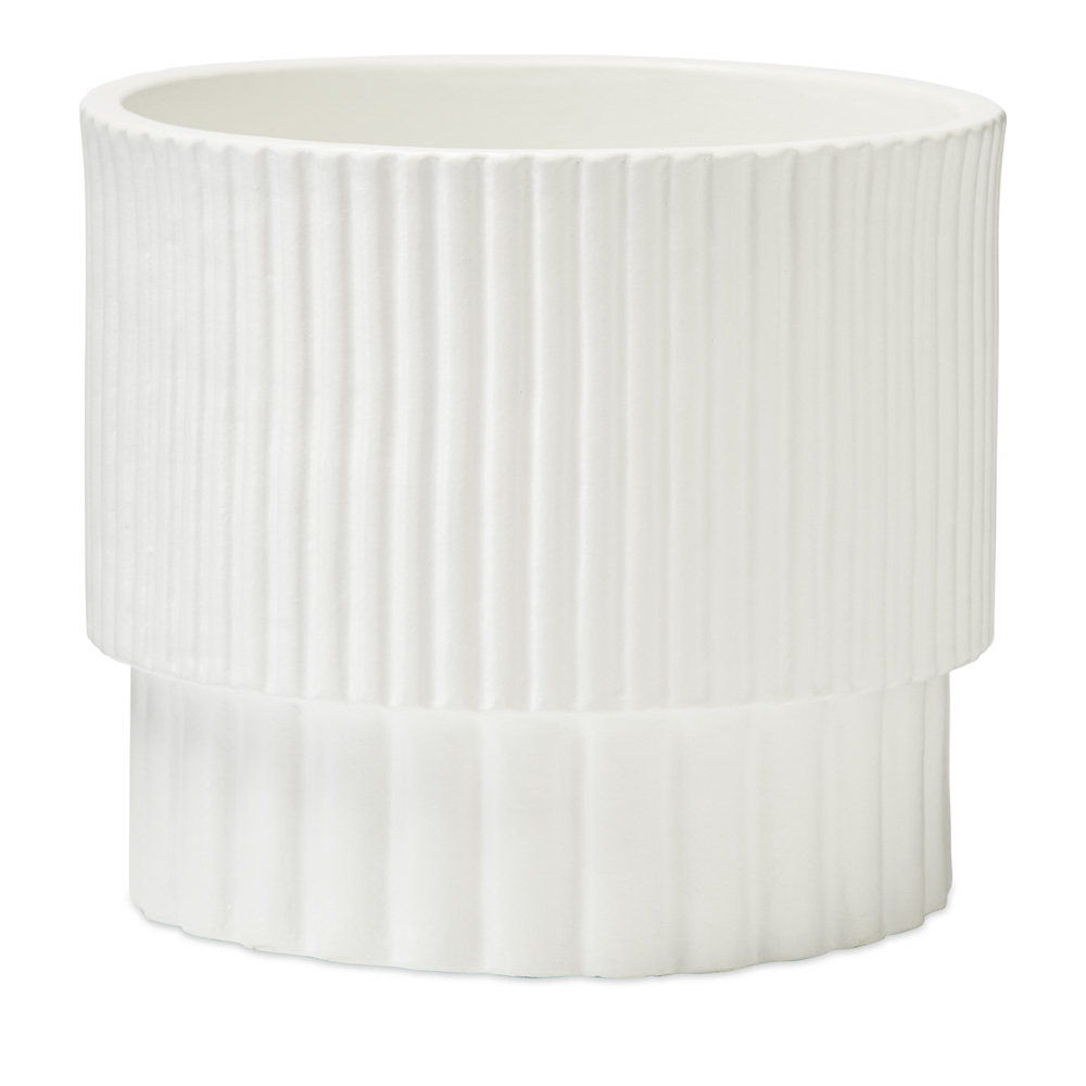Stepped White Pot
