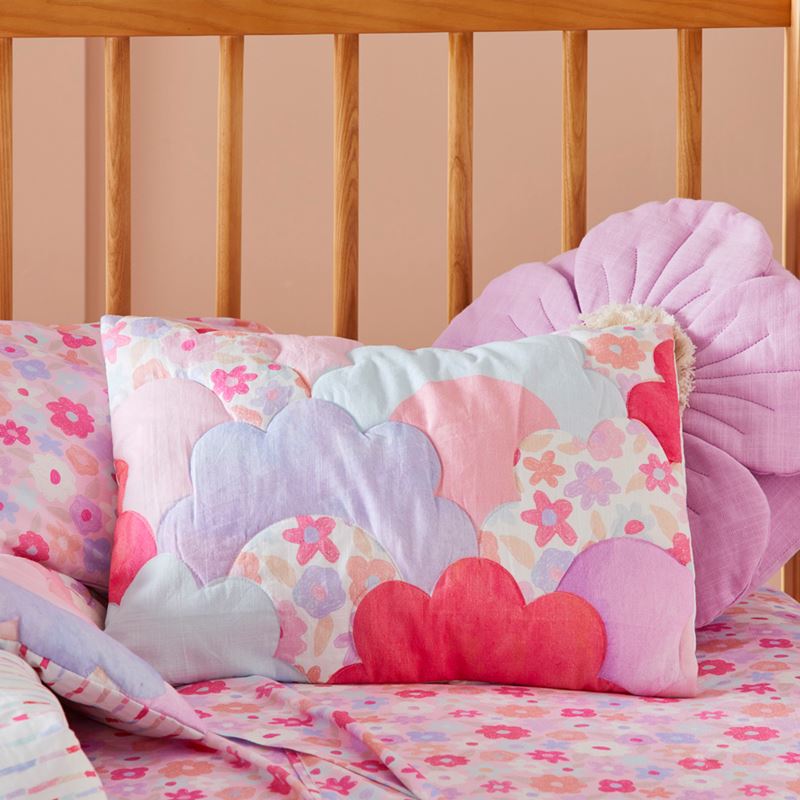 Stella Pink Floral Quilted Quilt Cover Set