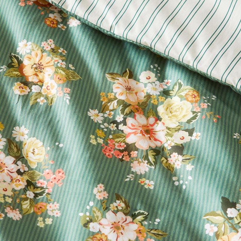 Elsie Floral Pine Quilted Quilt Cover Separates