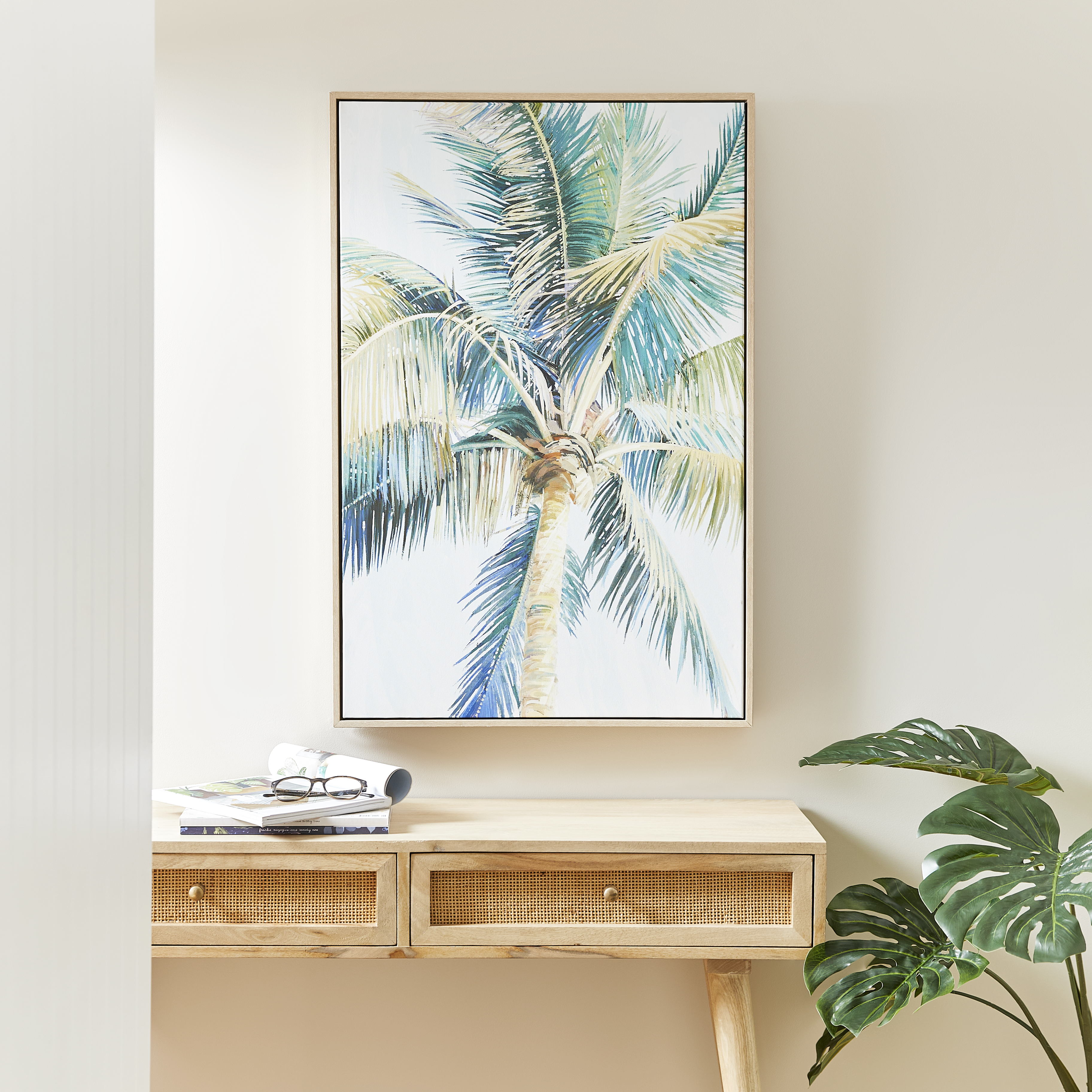 Island Tall Palm Canvas