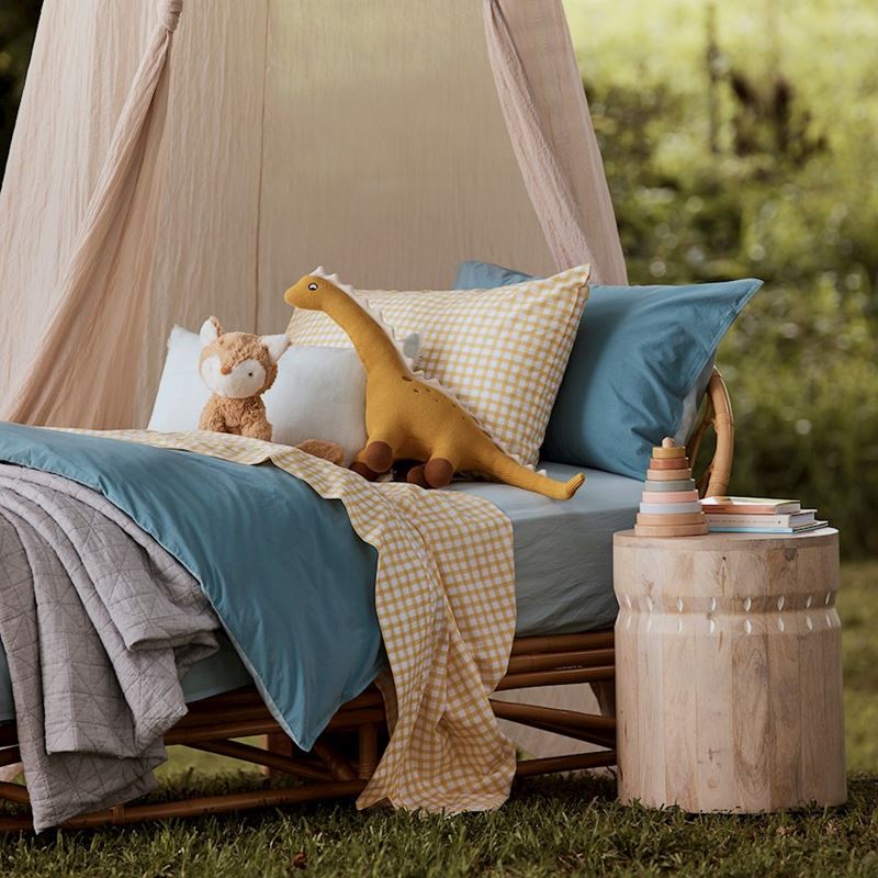 Spotty Dinosaur Mustard Knitted Toy