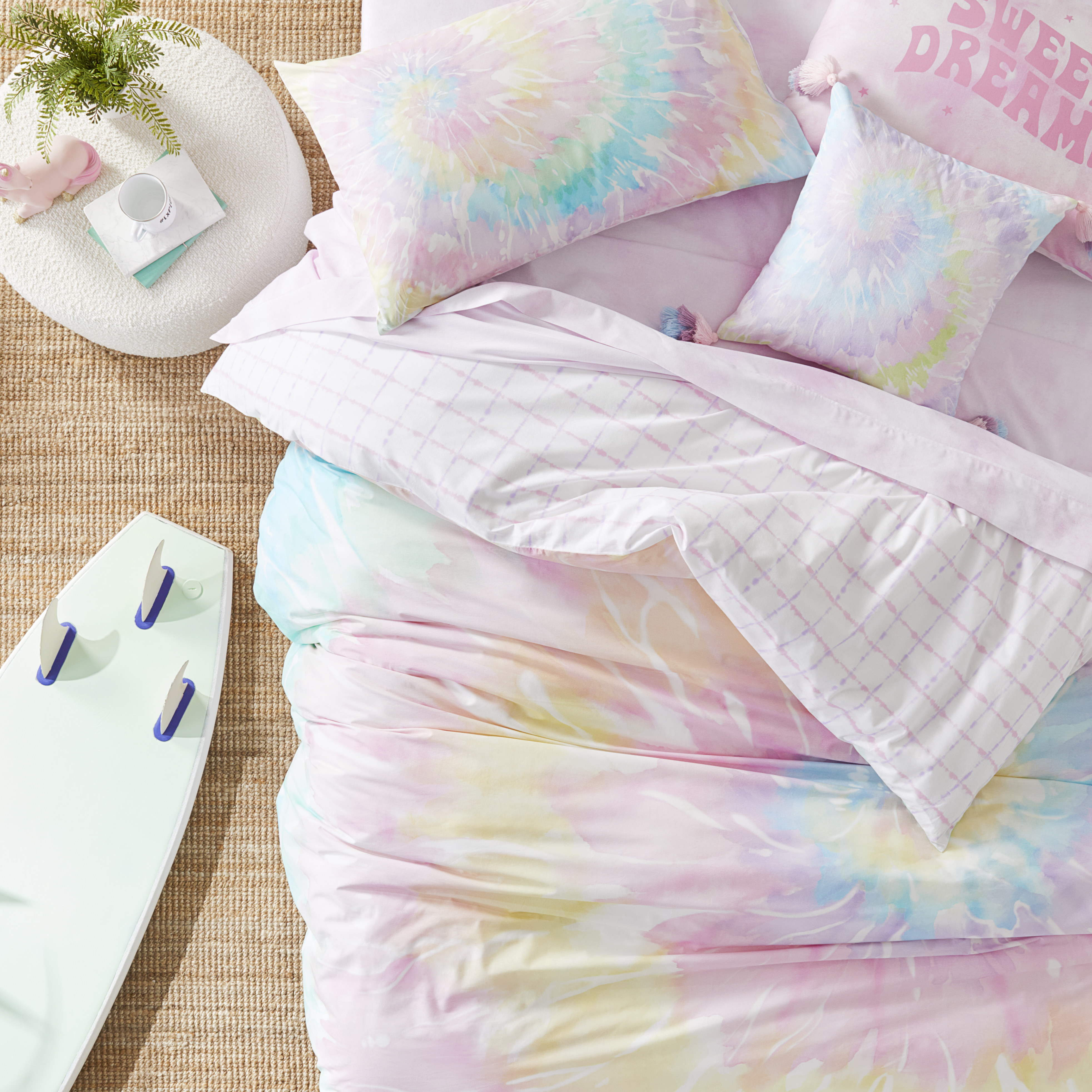 Ziggy Tie Dye Rainbow Quilt Cover Set