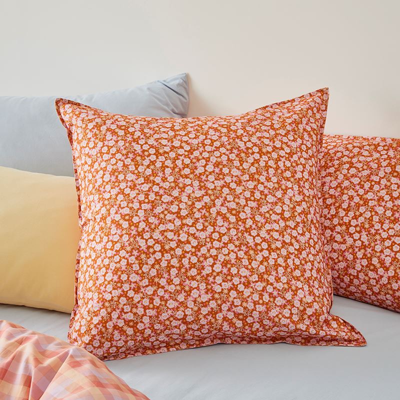 Sunset Paprika Floral Quilt Cover Set + Separates