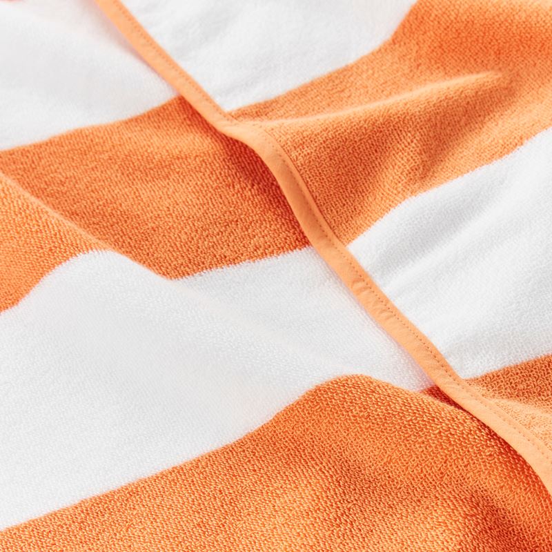 Apricot & White Beach Lounger Towel