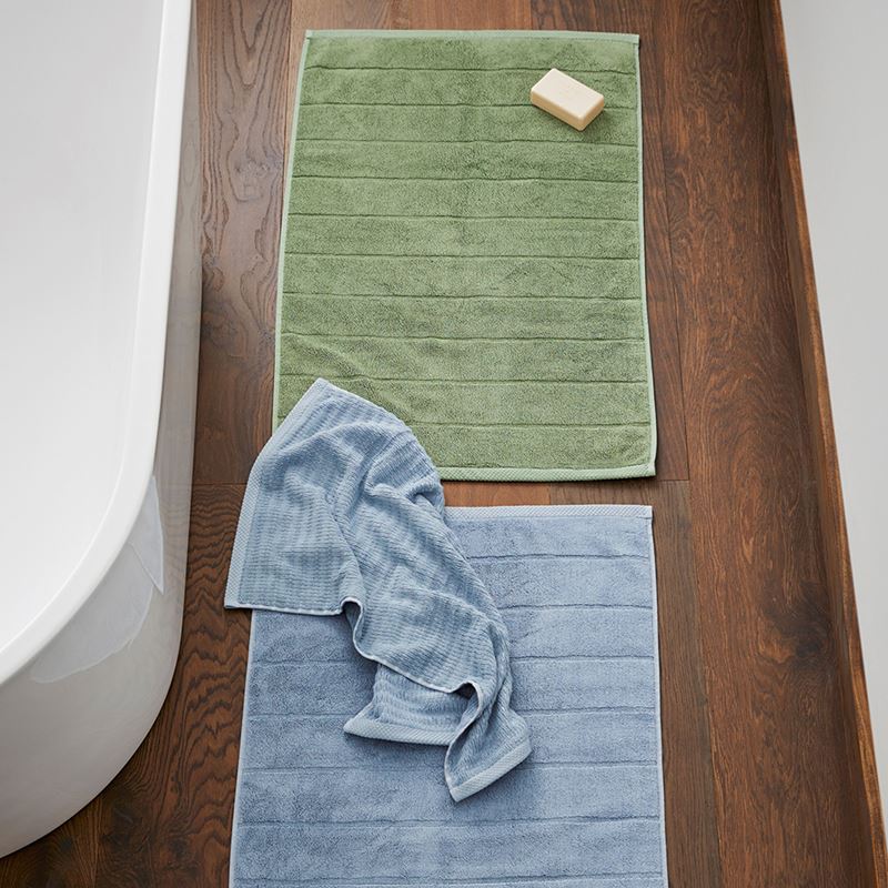 Navara Solid Pine Bamboo Cotton Bath Mat