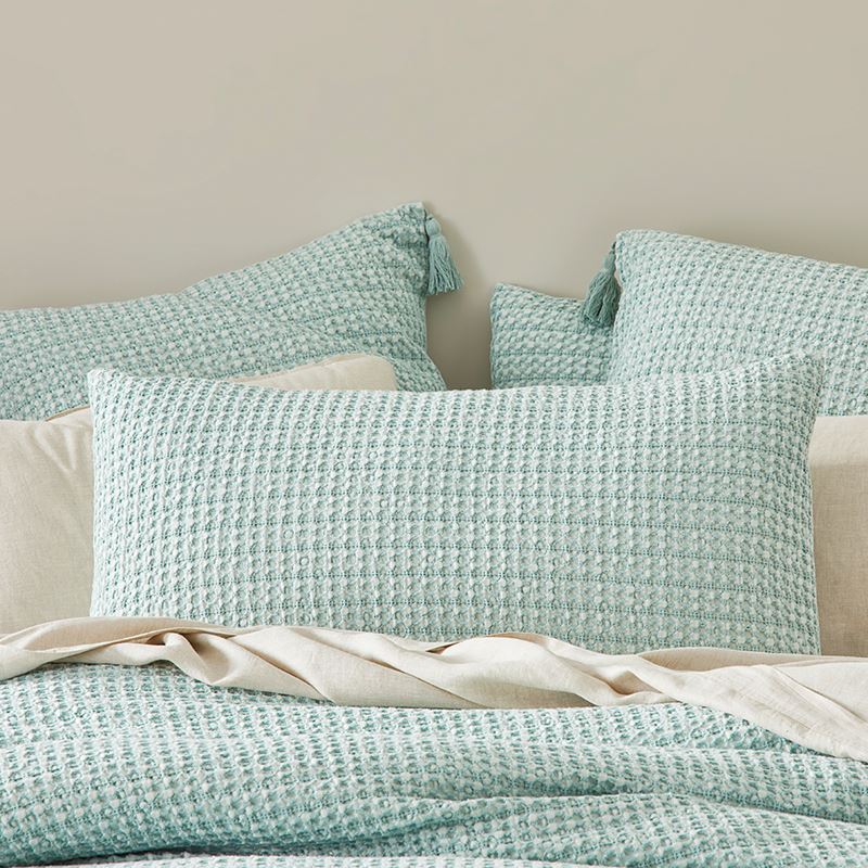 Ren Waffle Soft Sage Quilt Cover Separates