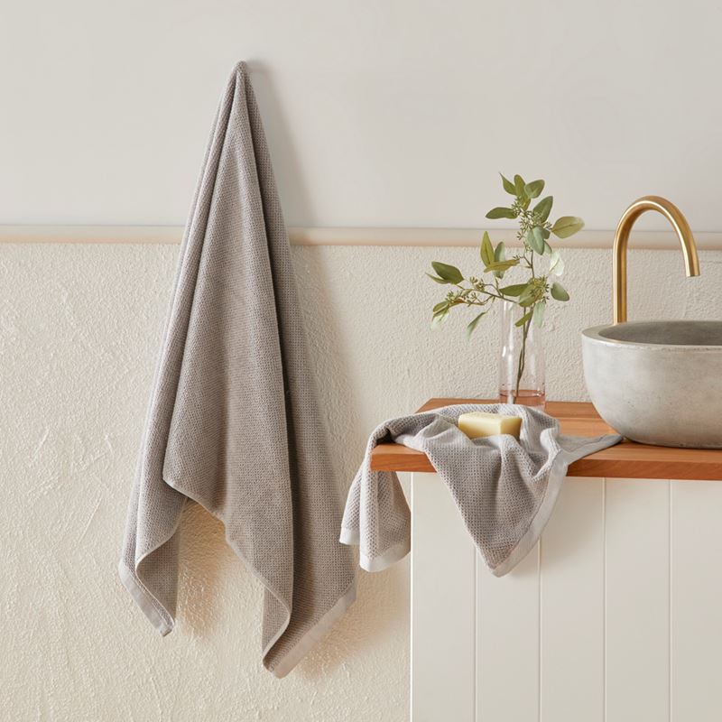 Savannah Pewter Textured Towel Range