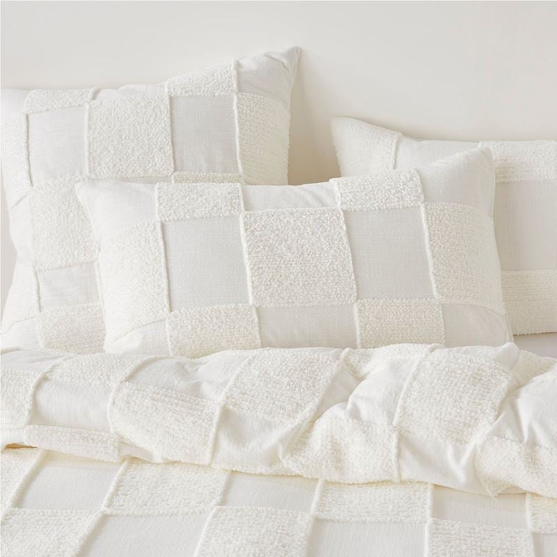 Hana Tufted White Quilt Cover Separates