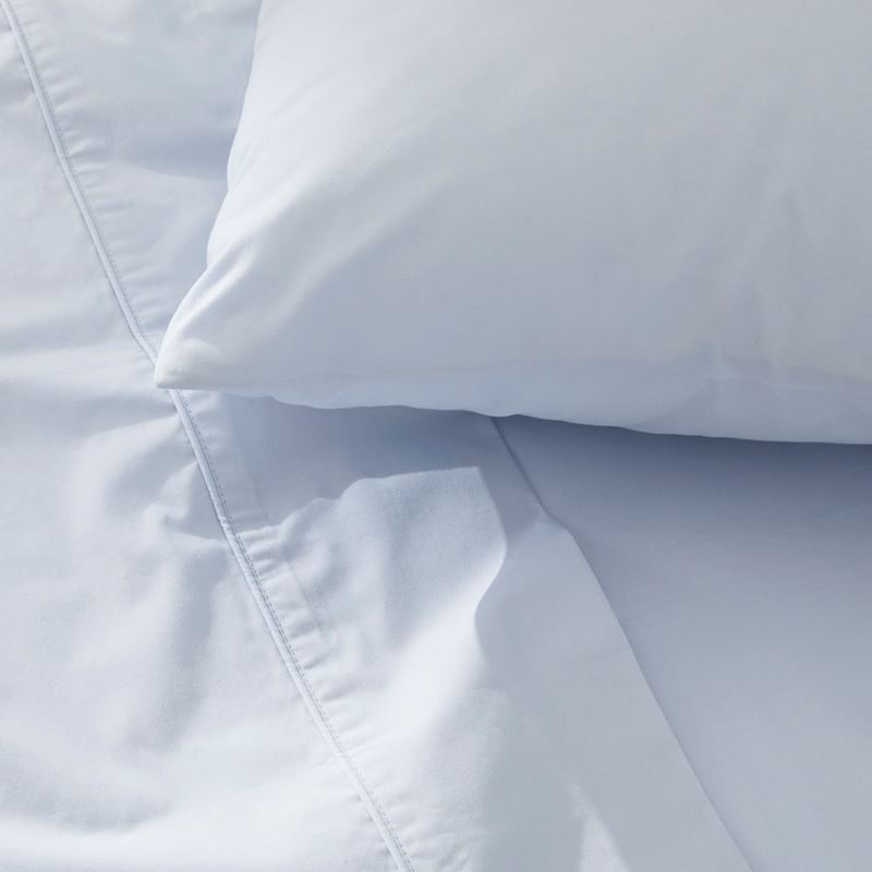 Fresh Cotton Percale Ice Blue Sheet Set