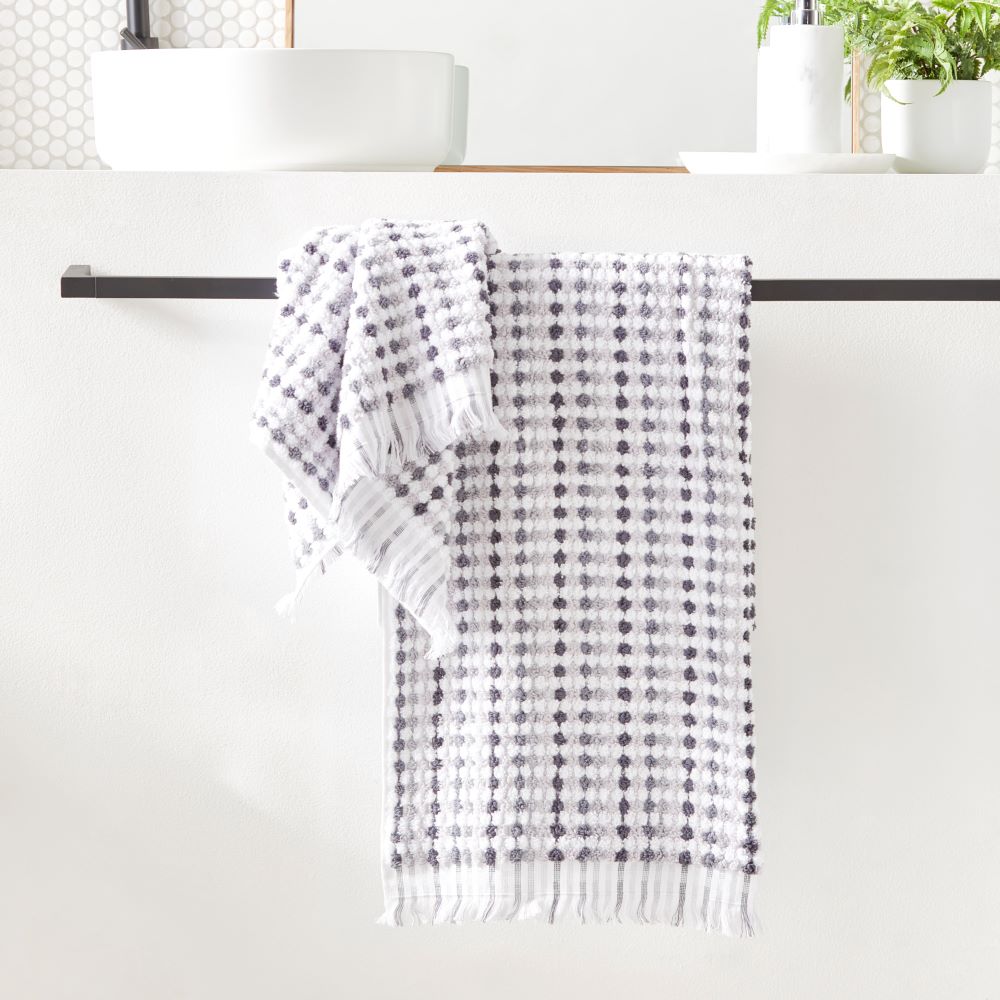 European Kadikoy Grey Multi Turkish Cotton Towel Range
