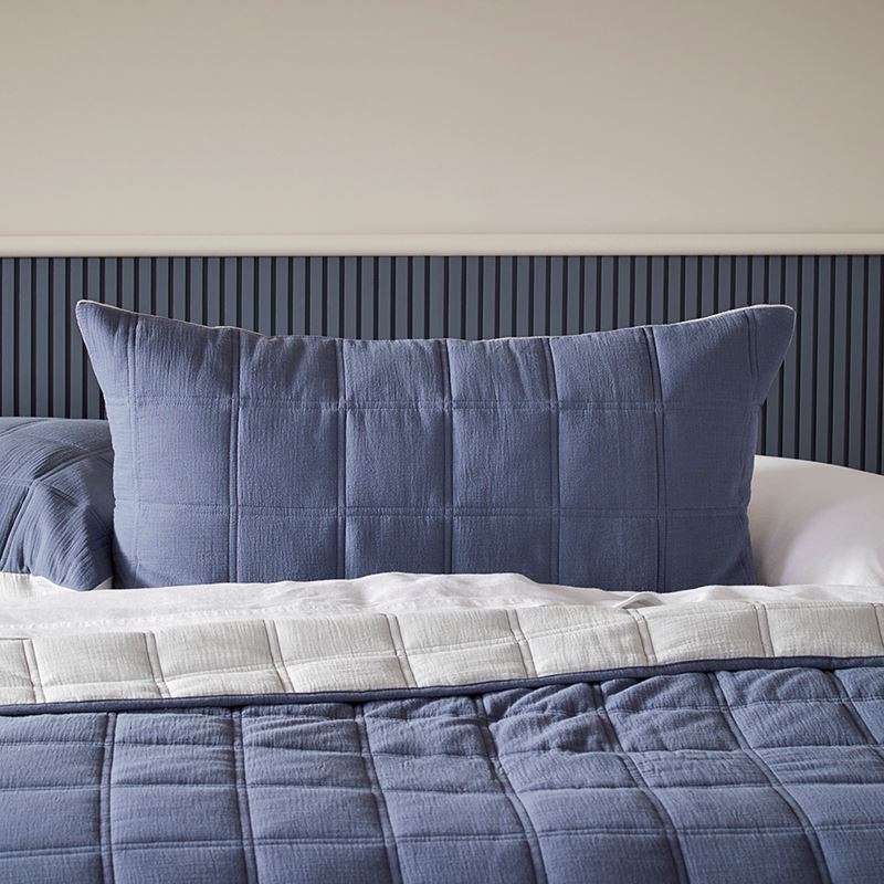 Crinkle Cotton Denim Quilted Coverlet Separates