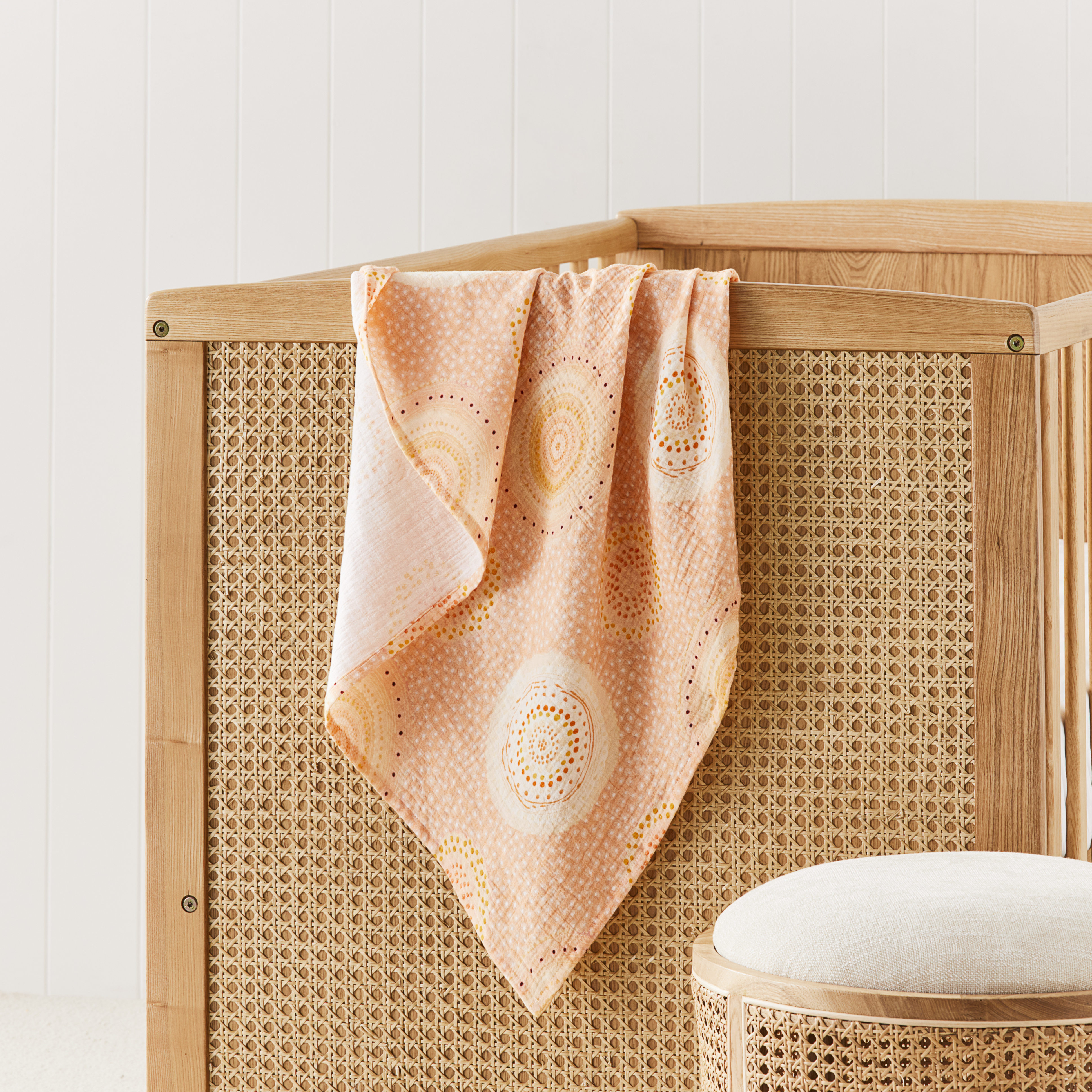 Miimi + Jiinda Nyami Coral Muslin Swaddles