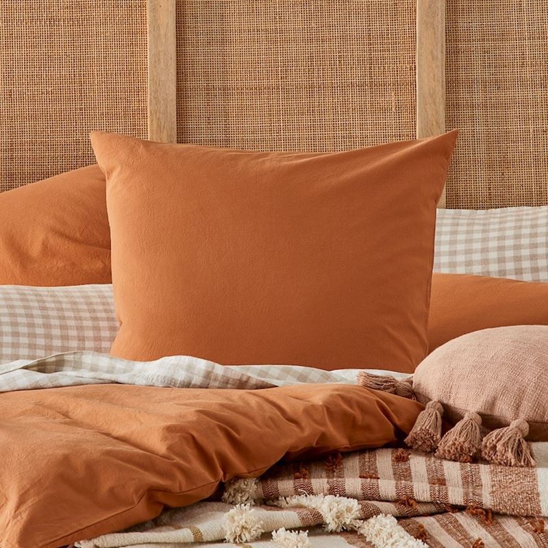 Stonewashed Cotton Ginger Quilt Cover Separates