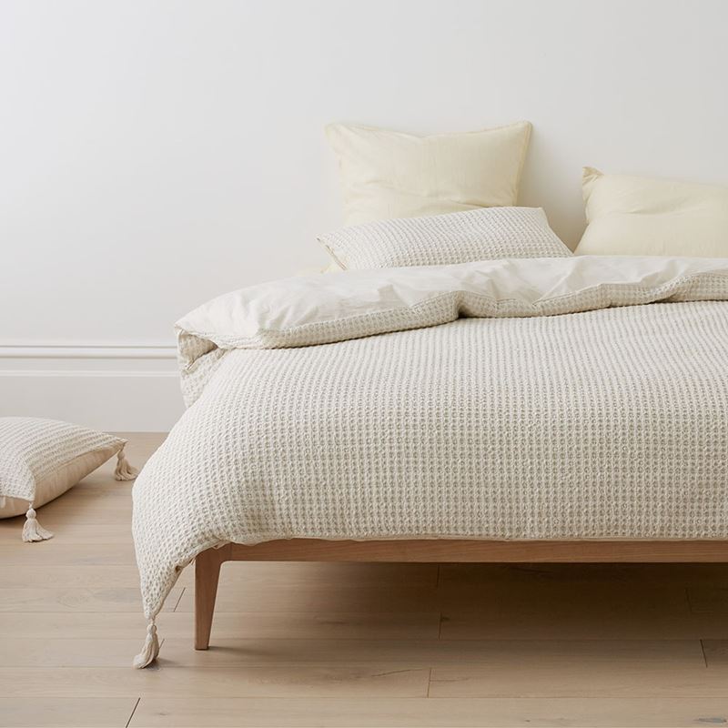 Ren Waffle Oatmeal Quilt Cover Separates