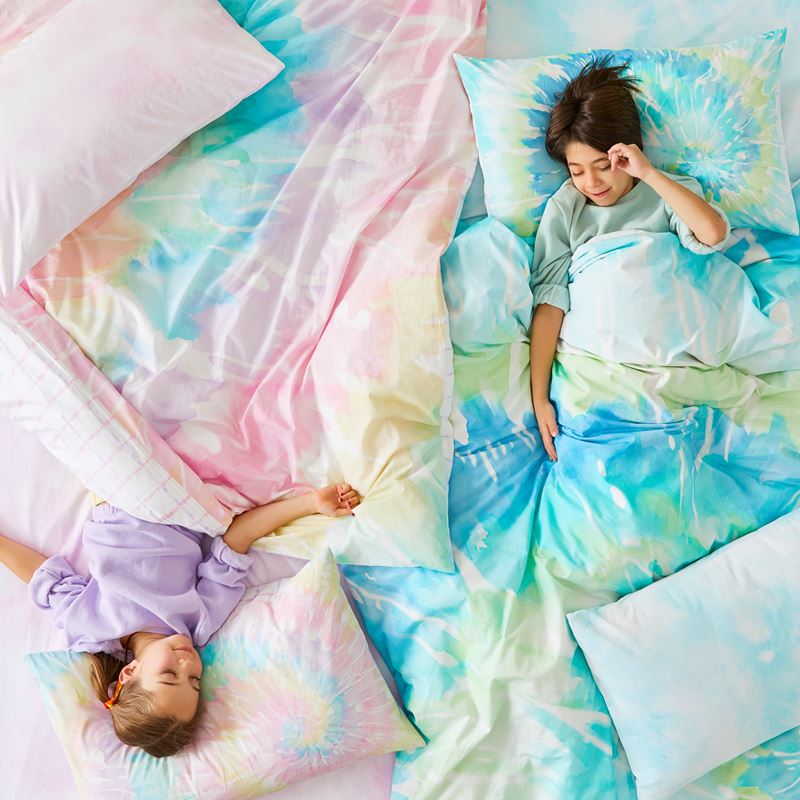 Ziggy Tie Dye Marine Quilt Cover Set