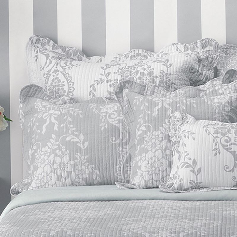 Florence Queen Grey Bedspread Set + Accessories