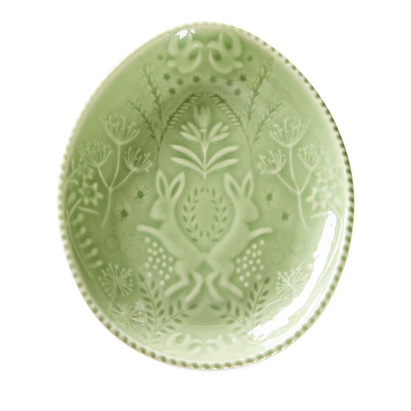 Vintage Green Bunny Servingware