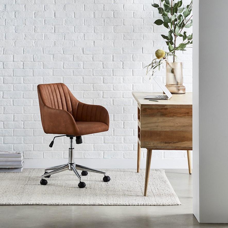 Munich Tan Desk Chair