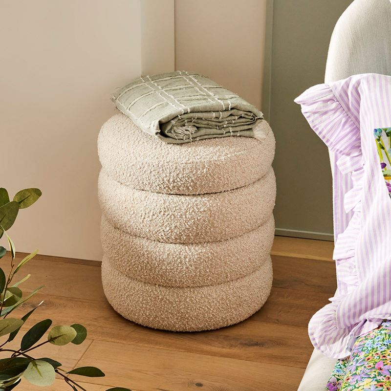 Memphis Cream Boucle Storage Ottoman