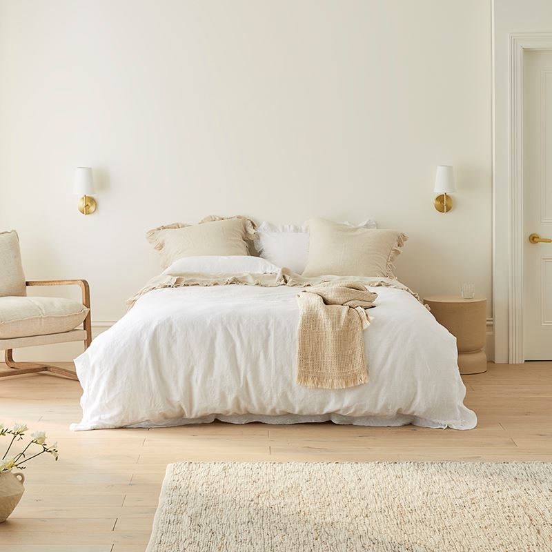 Vintage Washed Linen Linen Ruffle Pillowcase