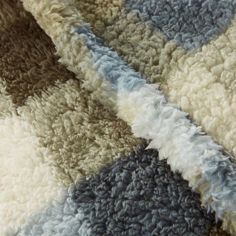 Cloud Green Check Blanket