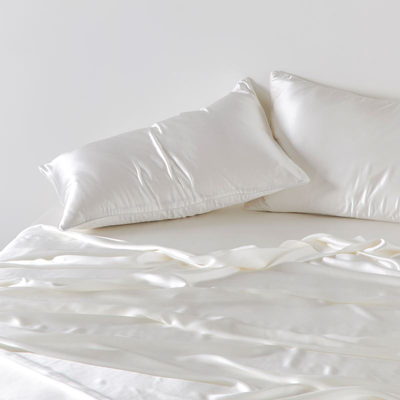 Pure Silk Antique White Sheet Set