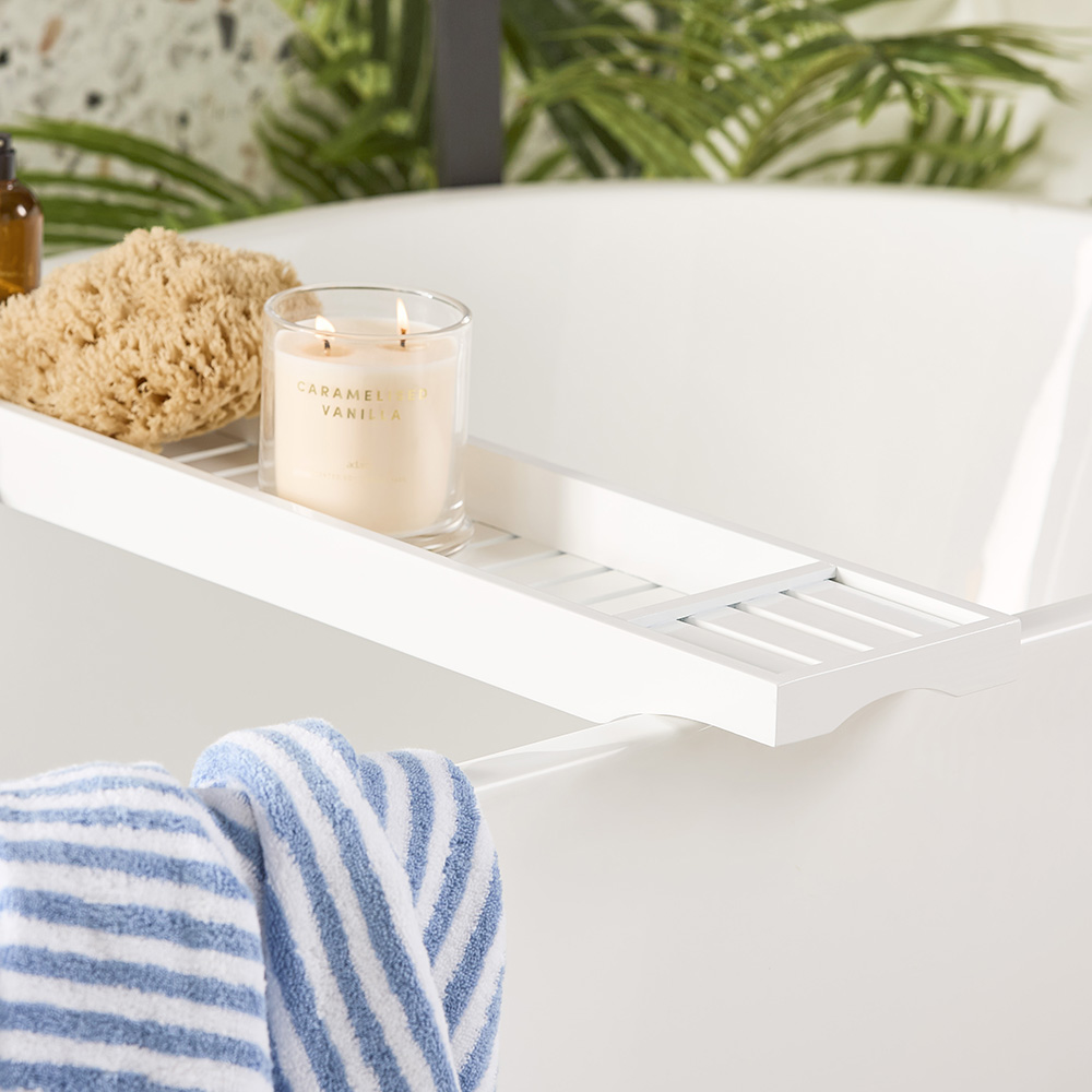 Retreat White Bath Caddy