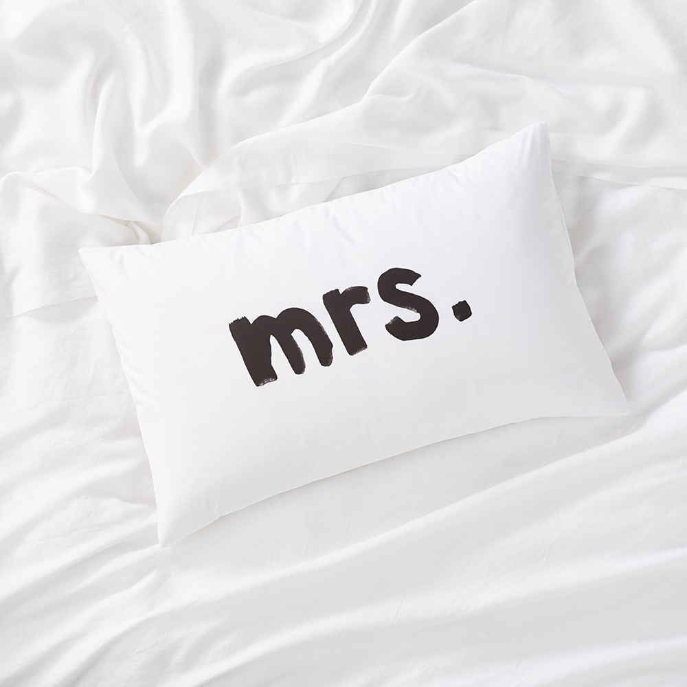 Text Pillowcase Mrs.