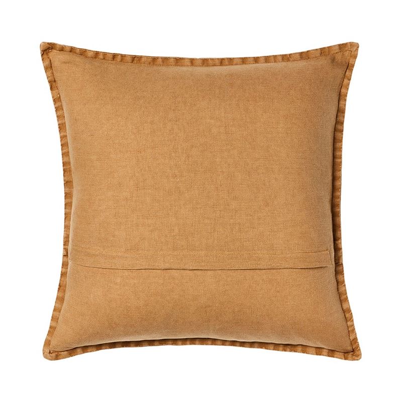 Belgian Tobacco Vintage Washed Linen Cushion