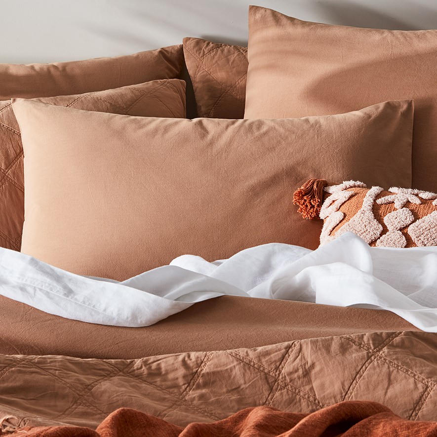 Stonewashed Cotton Earth Pillowcase