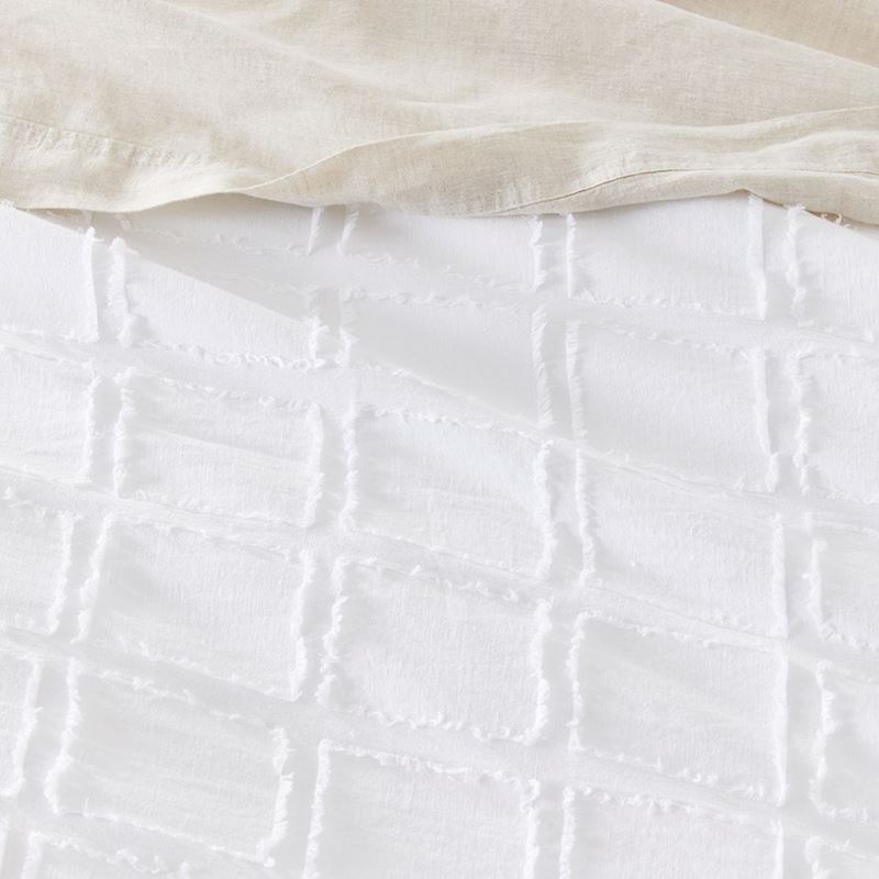 Pasquale White Linen Cotton Quilt Cover Separates