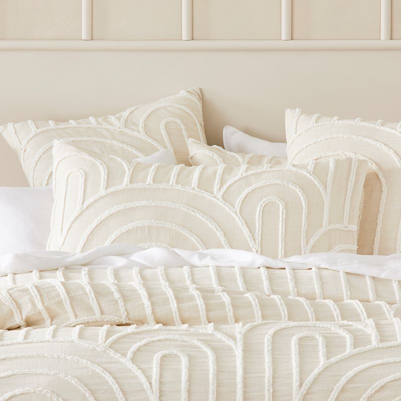 Archie Tufted Macadamia Quilt Cover Separates