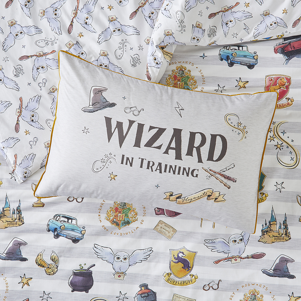 Warner Bros Harry Potter Grey Marle Wizard in Training Pillowcase