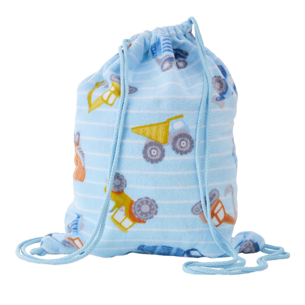 Kids Construction Zone Terry Beach Bag