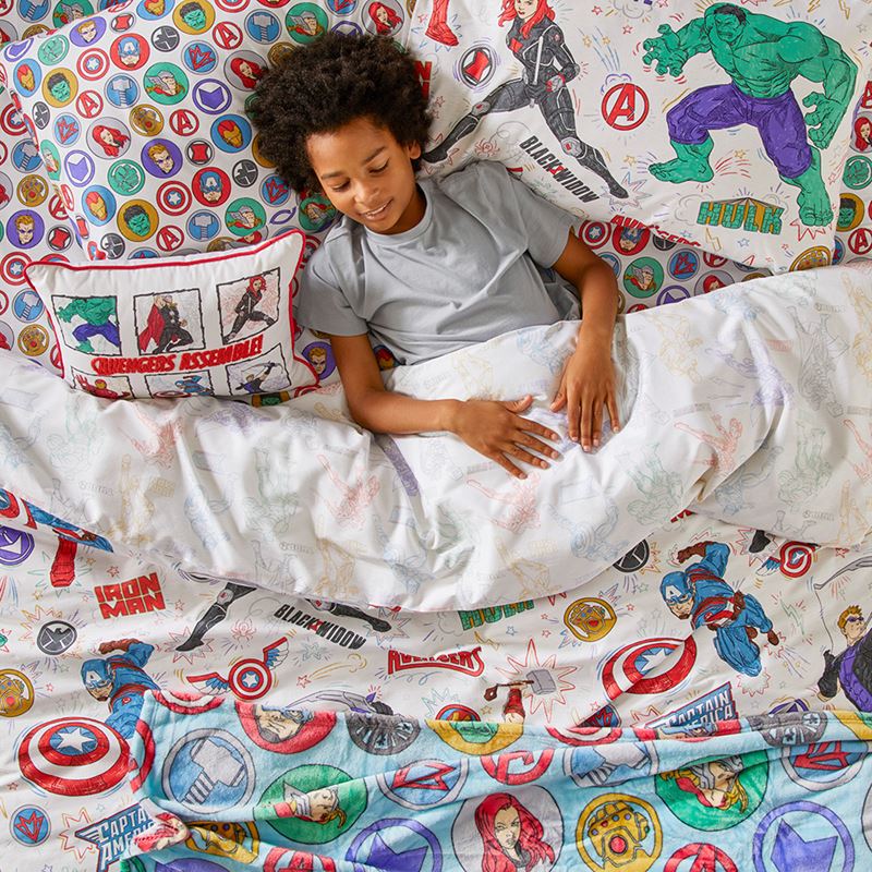 Marvel Avengers Assemble Natural Marle Quilt Cover Set