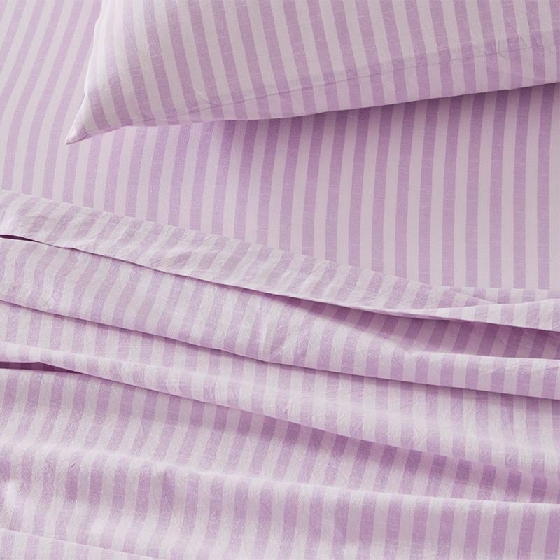 Carrie Lilac Stripe Sheet Set