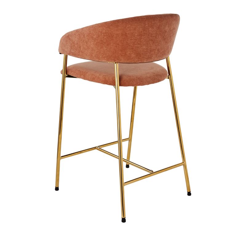 Shelby Rosewood & Gold Counter Stool