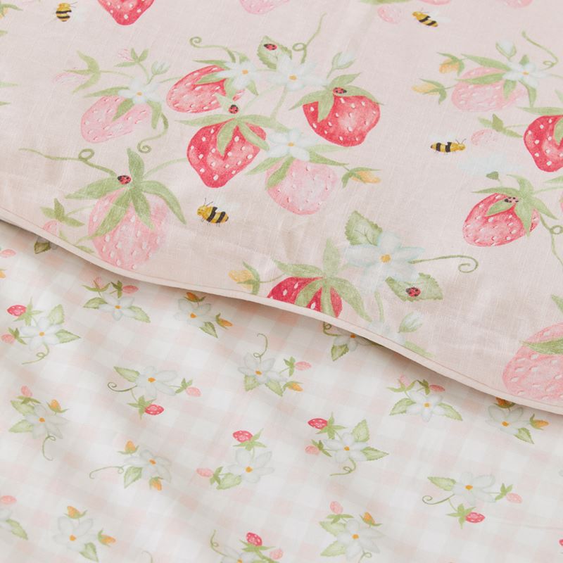Heirloom Sweet Strawberry Light Pink Quilt Cover Set