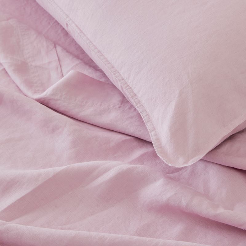 Vintage Washed Linen Mauve Sheet Separates