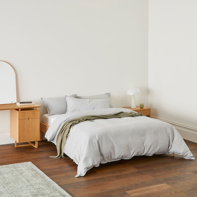 Berlin Waffle Grey Marle Quilt Cover Set + Separates