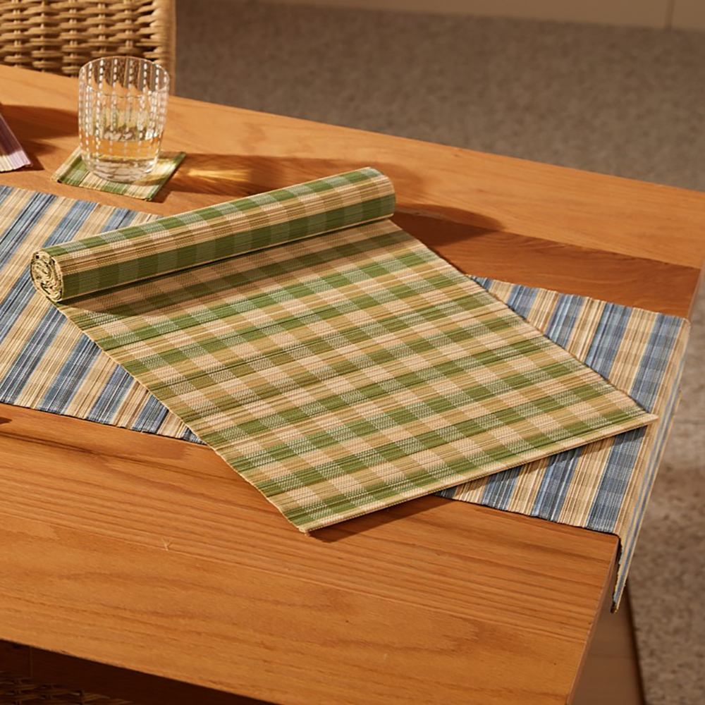 Brooklyn Green Bamboo Table Runner