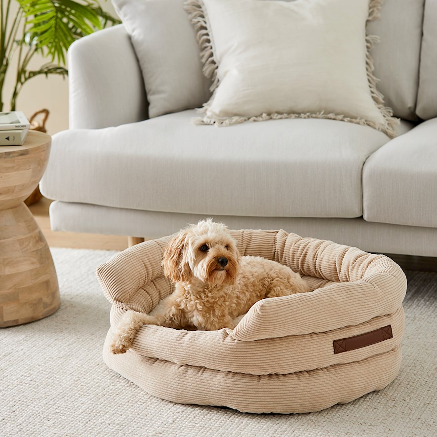 Ziggy Biscuit Corduroy Pet Bed