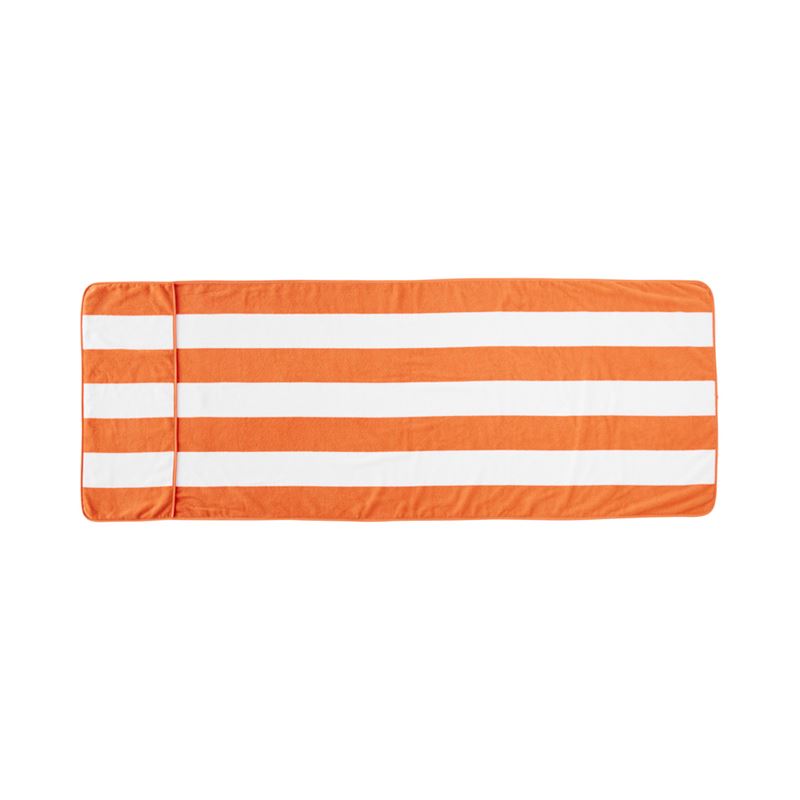 Apricot & White Beach Lounger Towel