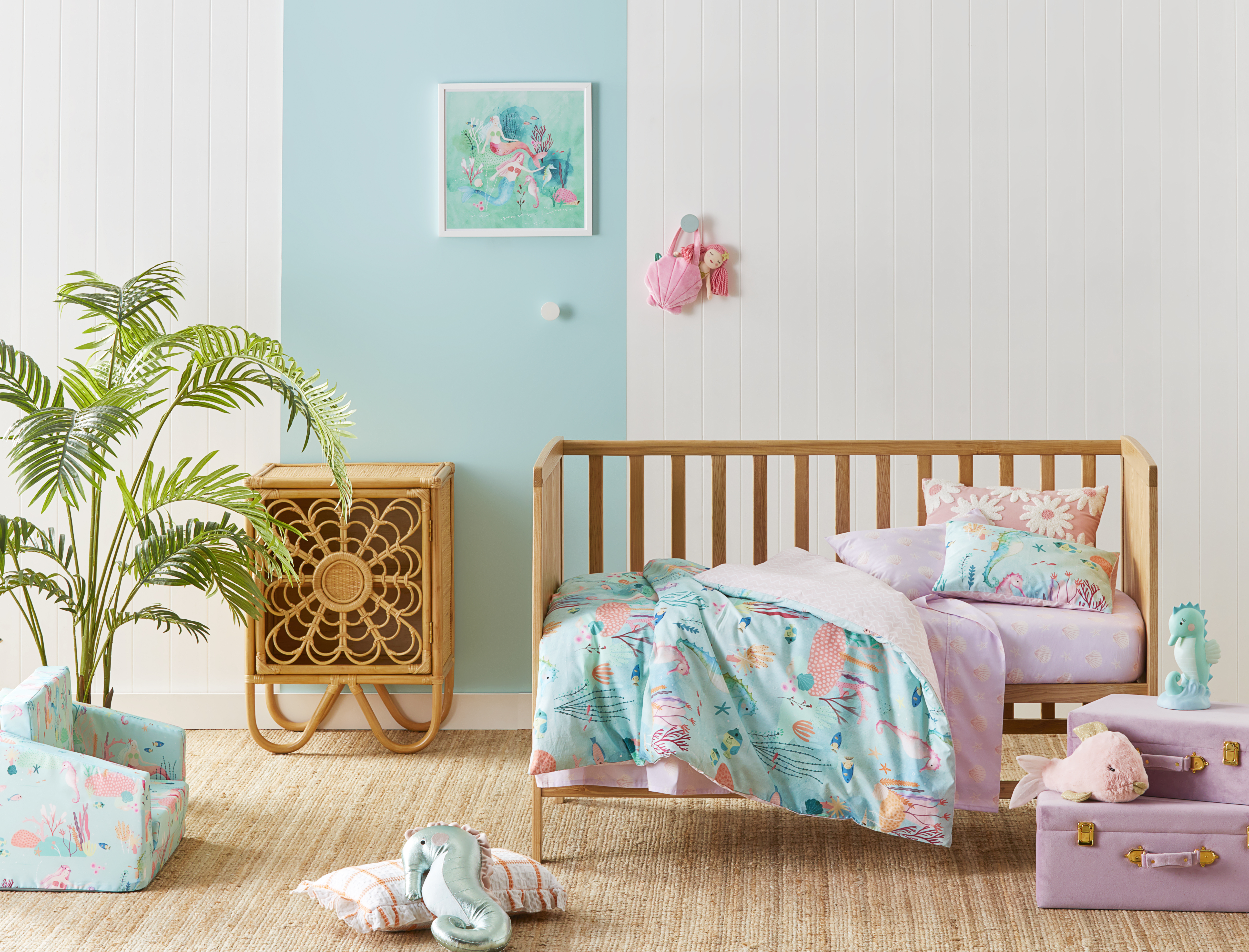 Ocean Magic Marine Cot Quilt Cover Set